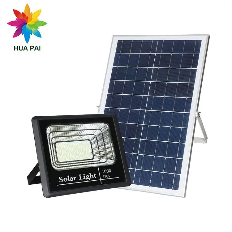 HUAPAI Factory Price 12V 100w Waterproof Solar Led Flood Light In Zhongshan