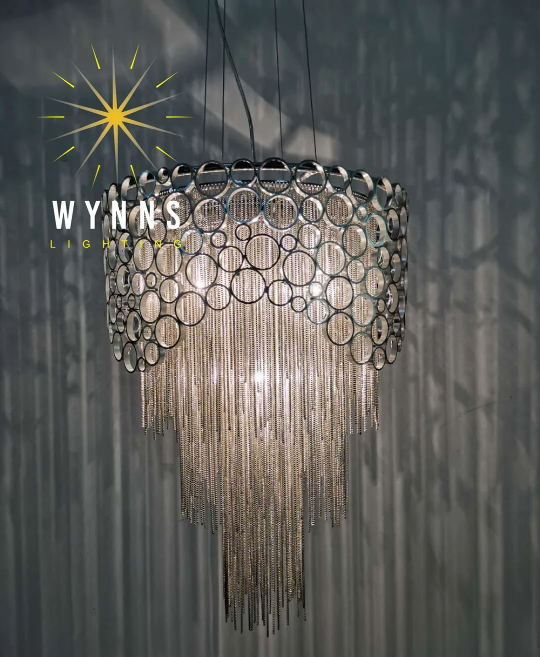 Modern Atlantis Cameo chain chandelier lamp