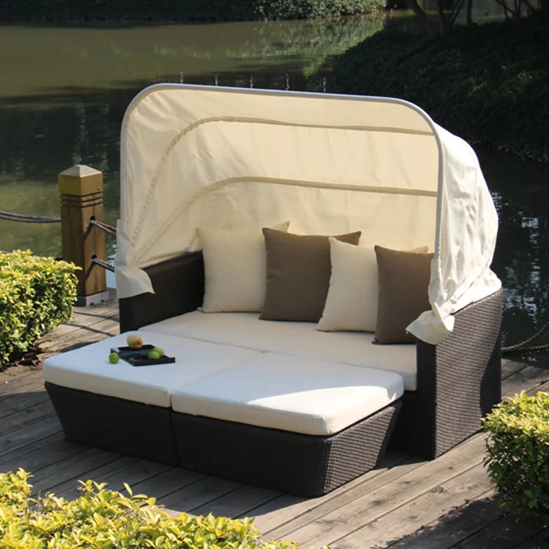 Outdoor Pool Daybed Outdoor Pool Patio Furniture Patio rattan Bed Furniture Outdoor wicker Daybed