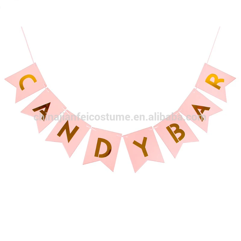 Candy Bar Bunting Banner Wedding Party Signs Candy Buffet Kids Boy Girl  Birthday Decoration - Buy Candy Bar Bunting Banner,Banner Wedding Party,Candy  Buffet Banner Product on 