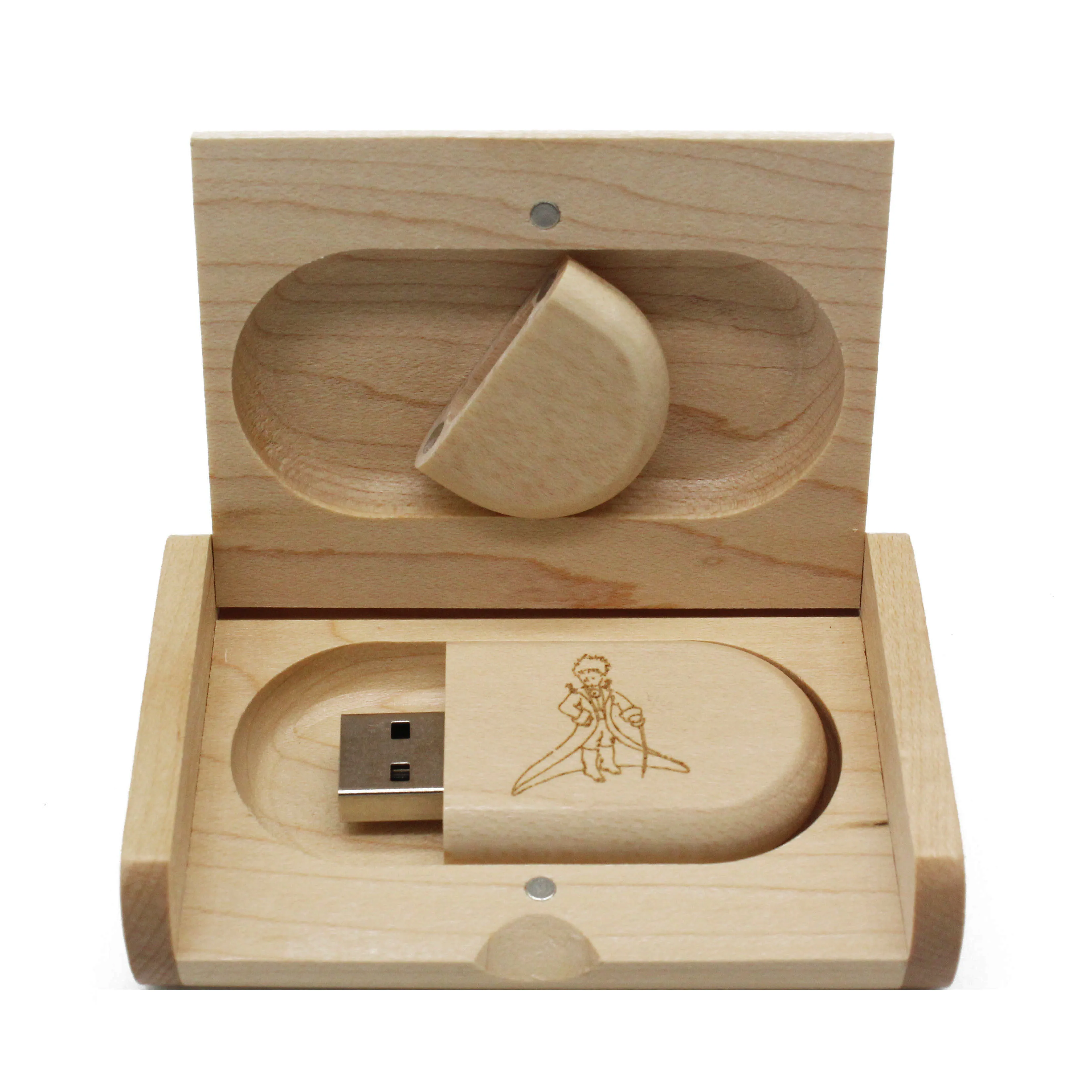 Wedding Gift Customized Wooden USB Flash Drives With Box Pen Drive 4gb 8gb 16gb USB for Wedding - ANKUX.COM