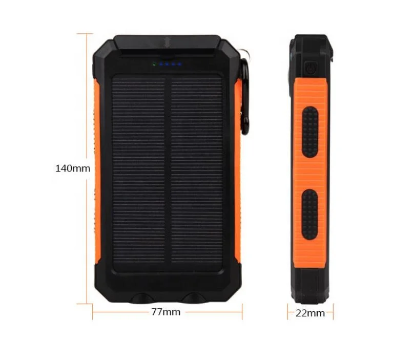 Amazon Hot Sale Power Bank Solar Waterproof 20000mah With Dual Led Lights Solar Charger Bank USB Lighter - ANKUX.COM