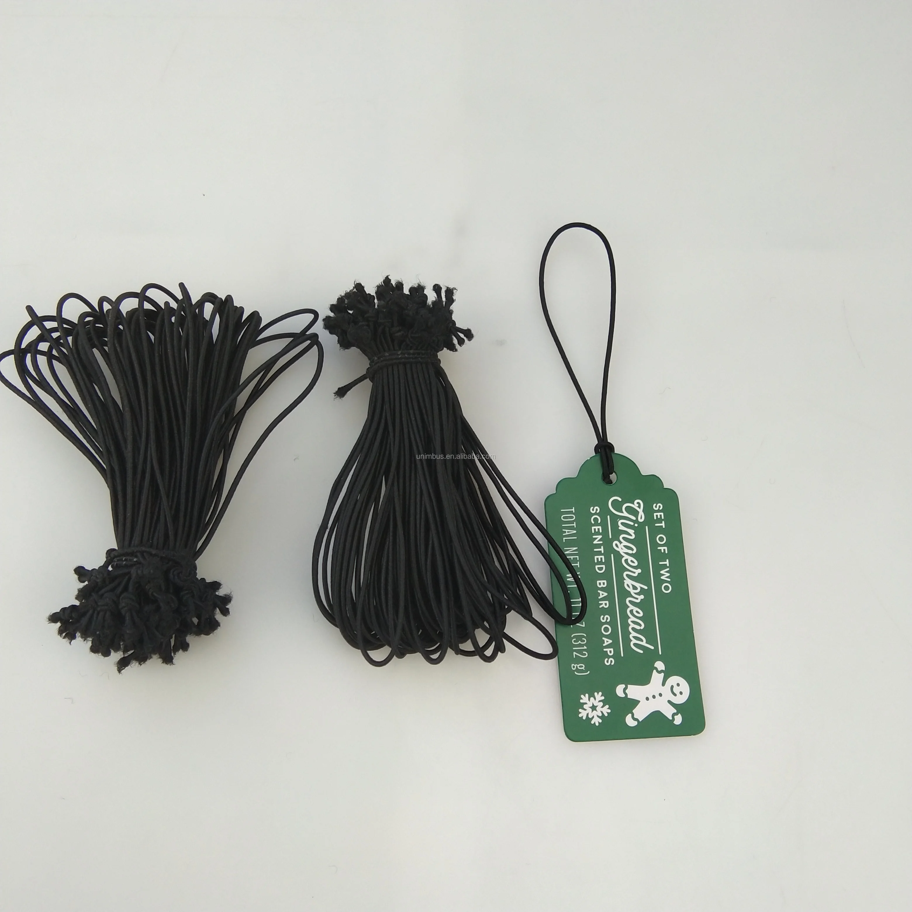 1.2mm Black Elastic Cord Pretied Elastic Rope Elastic Cord With Metal