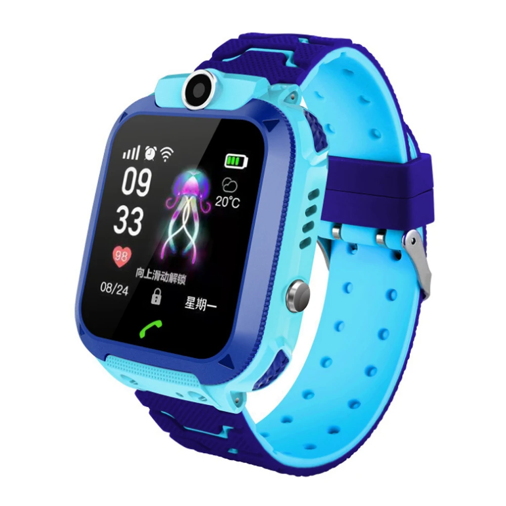 Montre connectée Q12 pour enfants, SOS anti-chute, étanche, 2G, carte SIM, horloge, appel, localisation, 2020