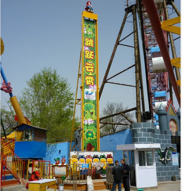 outdoor park ride amusement kids tower rides jumping frog