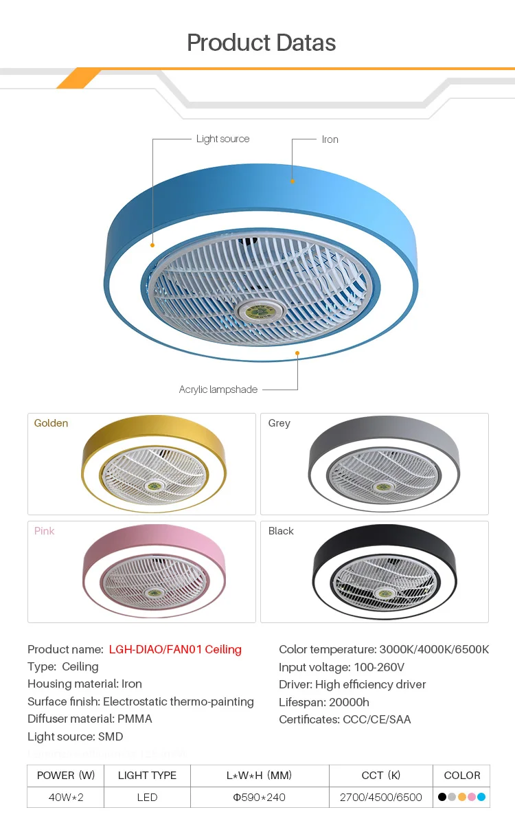 High Quality Indoor 220v Ip20 Led Ceiling Fan Light Buy Led Ceiling