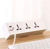 New square type white modules 3 power 2 usb charging port clamp on desk edge power and data socket for adjust height smart desk