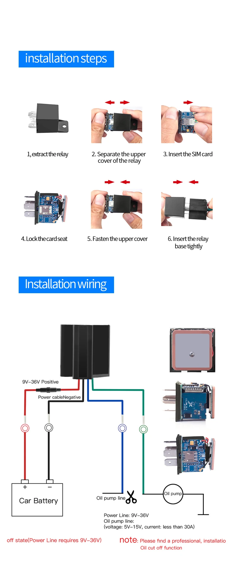 Relay Mode Gps Tracker With Antitheft And Remote Engine Stop From Free