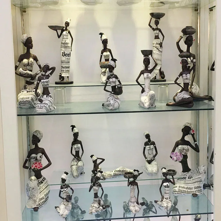 2020 New Arriving Black African Figurine Resin Lady Figurine For Sale
