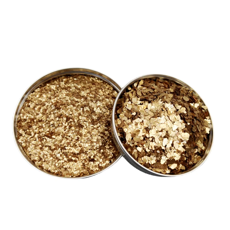 Gold Mica Flakes Price Golden  Mica All Colors Flakes Pearlescent Metallic Mica Chip Flakes for Epoxy Flooring manufacture