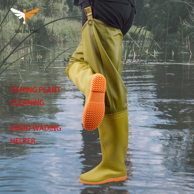 2022 Yellow Hip Waders Waterproof Hip Boots For Men And Women Pvc/nylon
