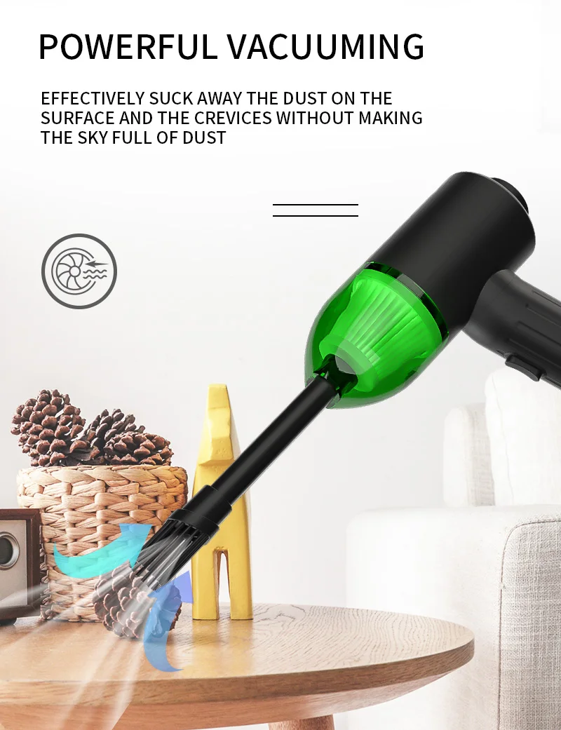 12000pa Handheld Vacuum Cleaner 4 In 1 Air Blower Rechargeable Air