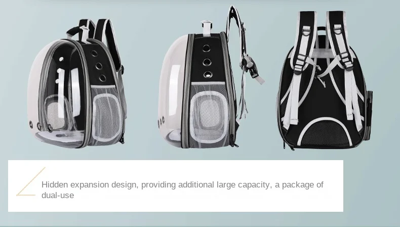 Cat Backpack Solid Space Capsule Pattern Zipper Closure Pet Carrier Portable Outgoing Small Size Animal Pattern Pets Carring Bag