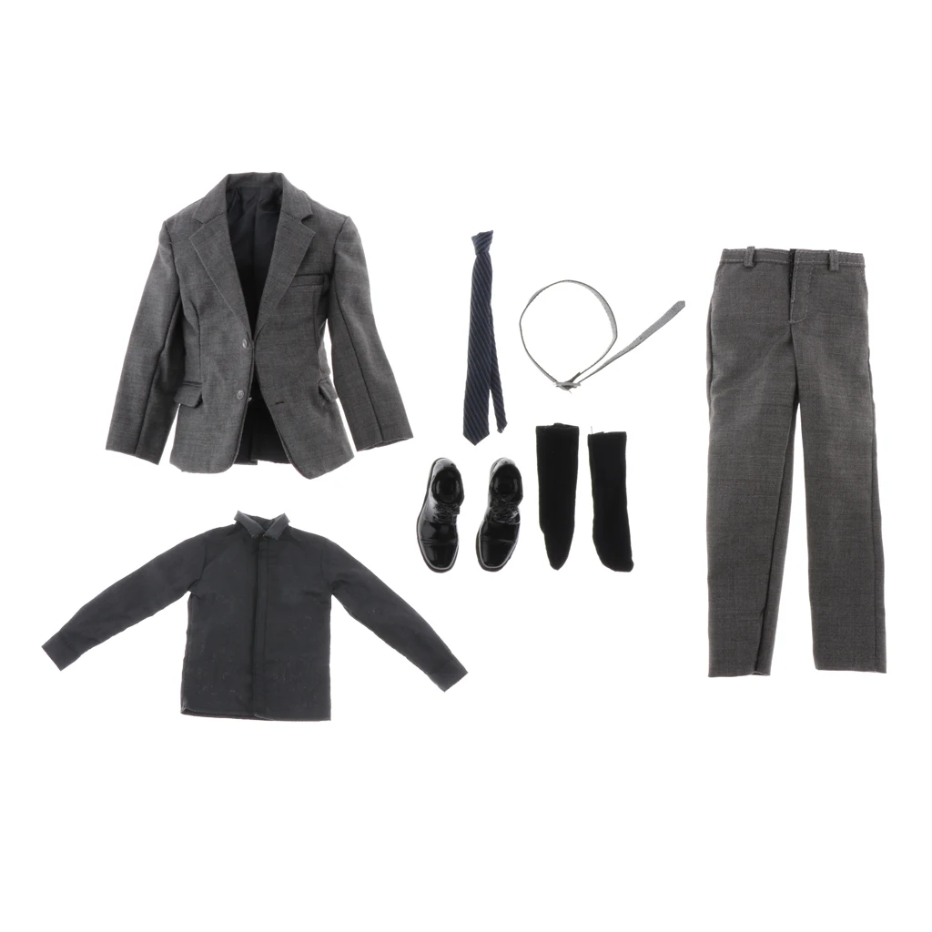 1//6 Male Soldier Lace Up Shoes Suits for 12inch Side Show DML Action Figure