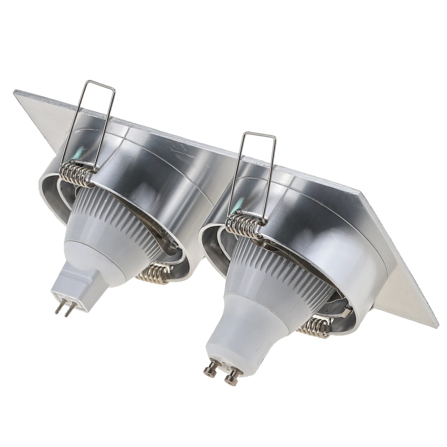 New Arrival Double Head GU10 Ring Spotlight Recessed Led Downlgiht Casing Mr16 Spot Light Holder Frame