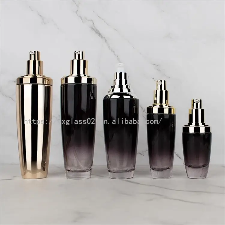 Fashional Skincare packaging set glossy cosmetic container glass bottles 30g50g30ml50ml120ml details