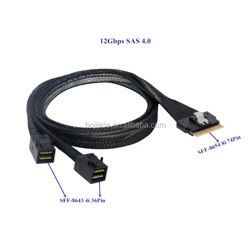 ChenYang CY SFF-8654 PCI-E Slimline SAS 8i 74Pin Male to SFF-8654 SAS 4.0 74Pin Female SFF-8654 Extender Adapter Test Tools 