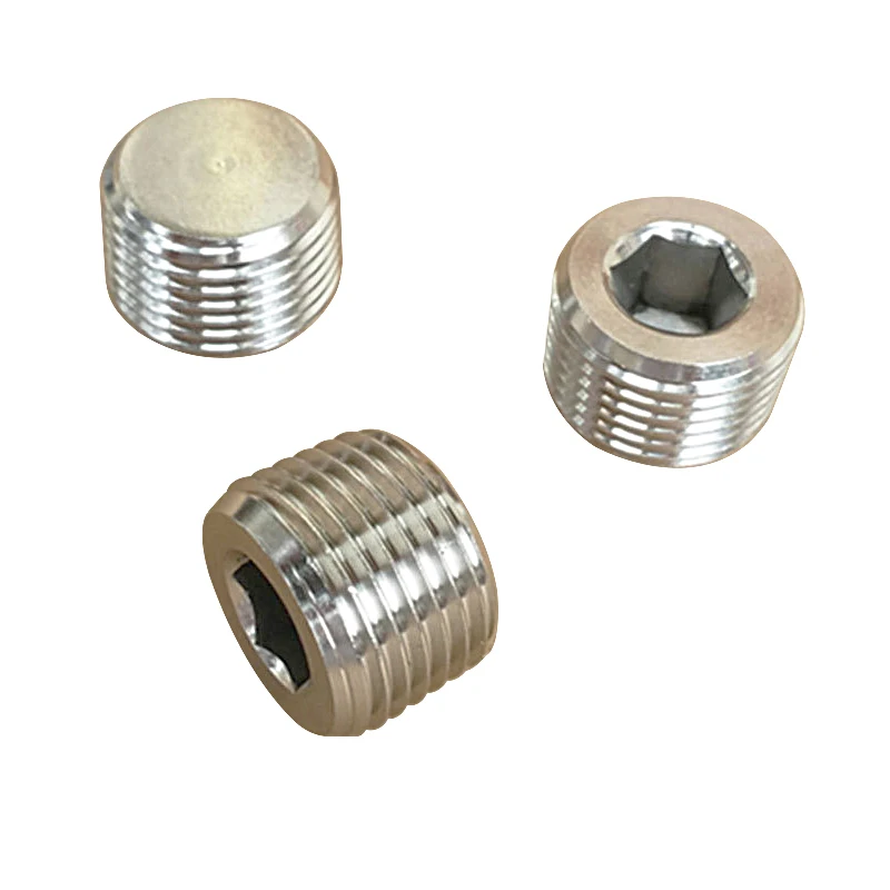 Stainless Steel Hex Socket Throat Plug Outer Wire Plug Screw Plug Pipe ...