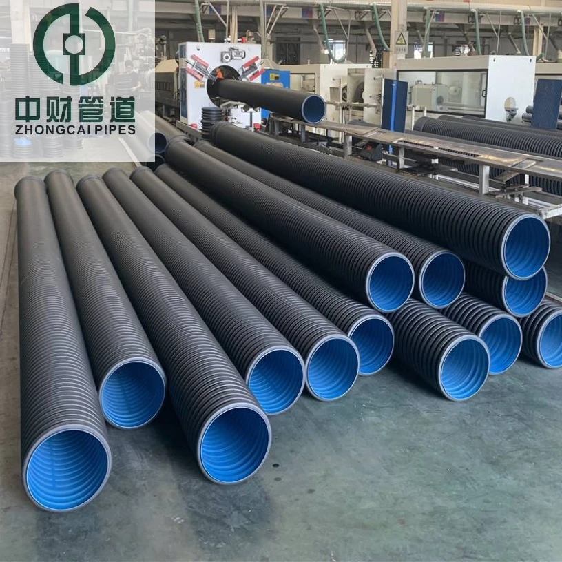Zhongcai Pipe Pe Double Wall Corrugated Pipe High Quality Hdpe For