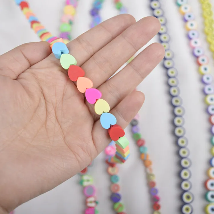 
Wholesale Polymer clay beads multi colour & mixed models in one strand 