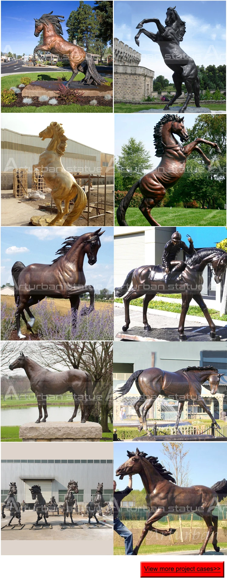 outdoor metal horse sculpture