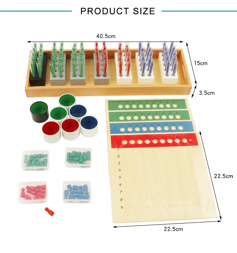 Ma189 Long Division Montessori Materials Wooden Educational Children ...