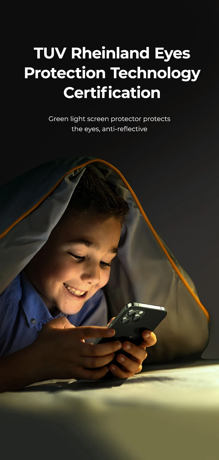 Joyroom Screen Protector Green Light Protection Eye Tempered Glass Film