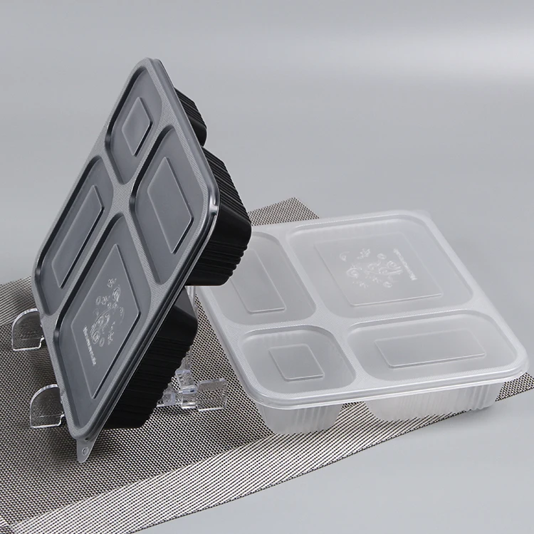 M458 Plastic Disposable 4 Compartment Microwave Food Container - Buy 4 ...