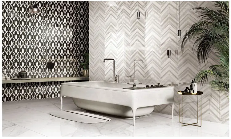 hot selling Water jet Mosaic Tile Water jet design porcelain tiles new water jet pattern decor tile