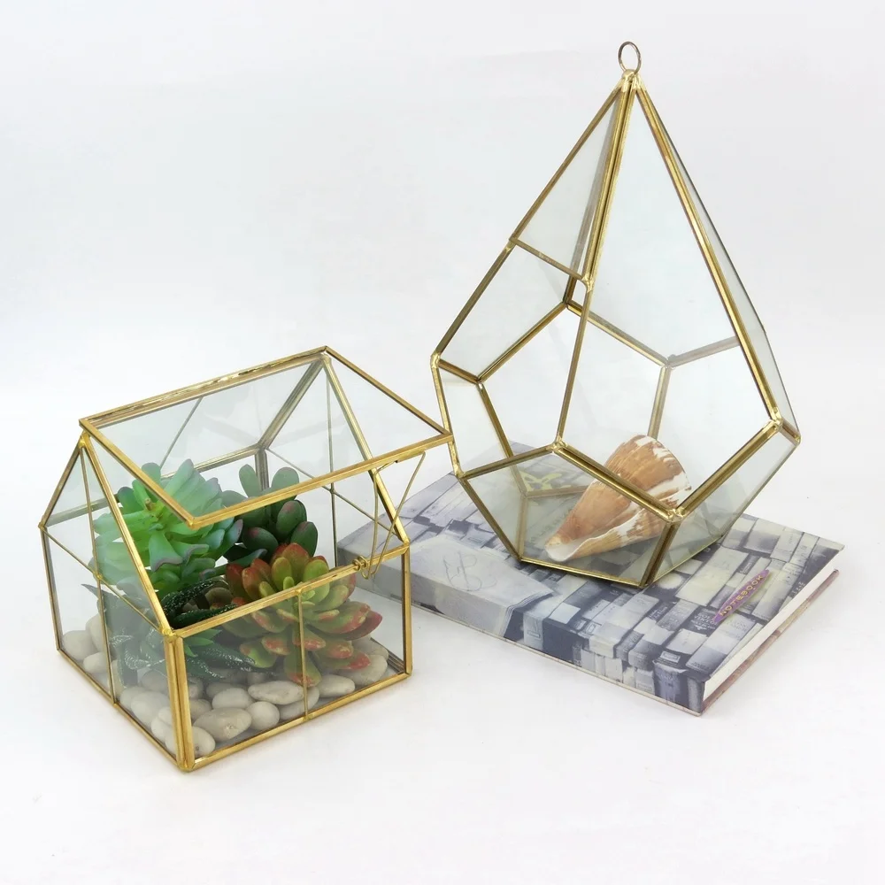 Multicolored Geometric Stained Glass Terrarium Glass Container For Decoration Or Plant Buy