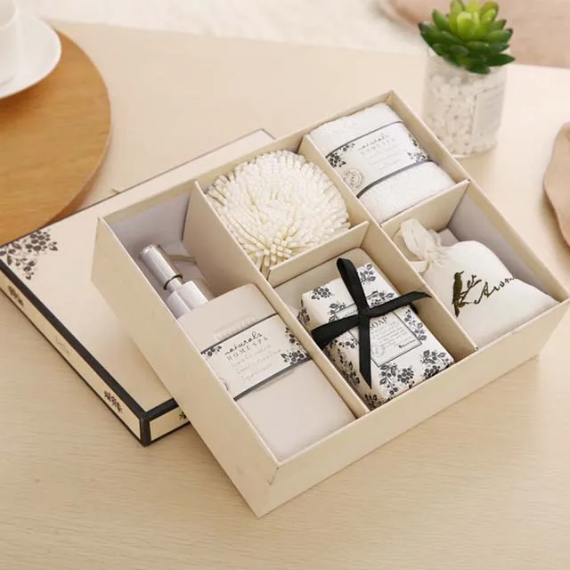 4 pack Bath and Body Gift Set with Perfect Gift Box for Women
