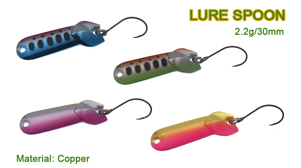 2.2g 30mm Metal Spoon Fishing Lure Trout Fishing Wobbler Spoon Lure