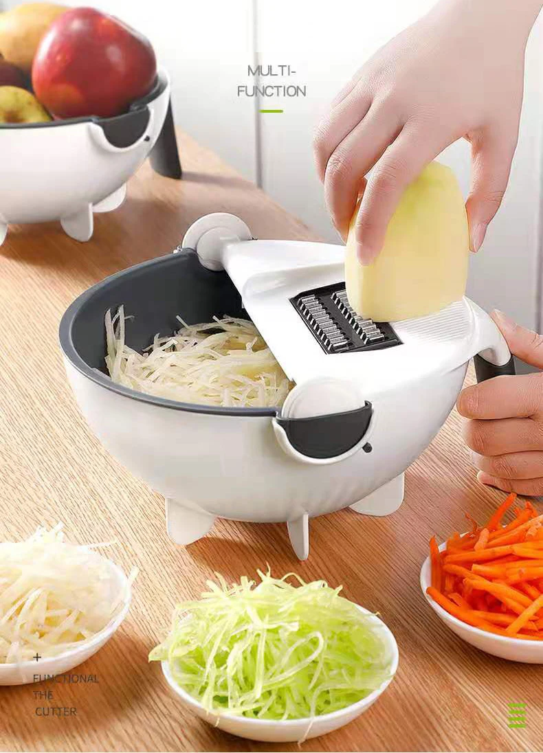 9-in-1 Food Chopping Vegetable Drainer Bowl