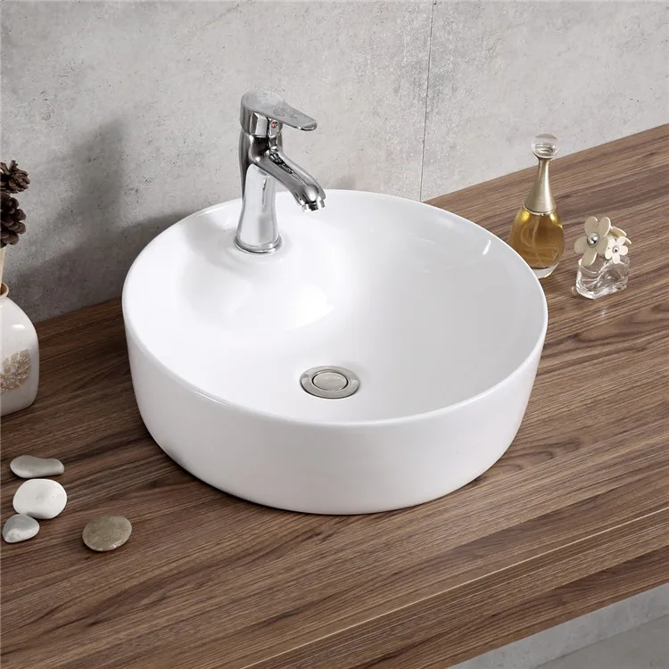 Best welcome fashion style manufacturer ceramic bathroom round apartment hospital school counter top wash basin skins