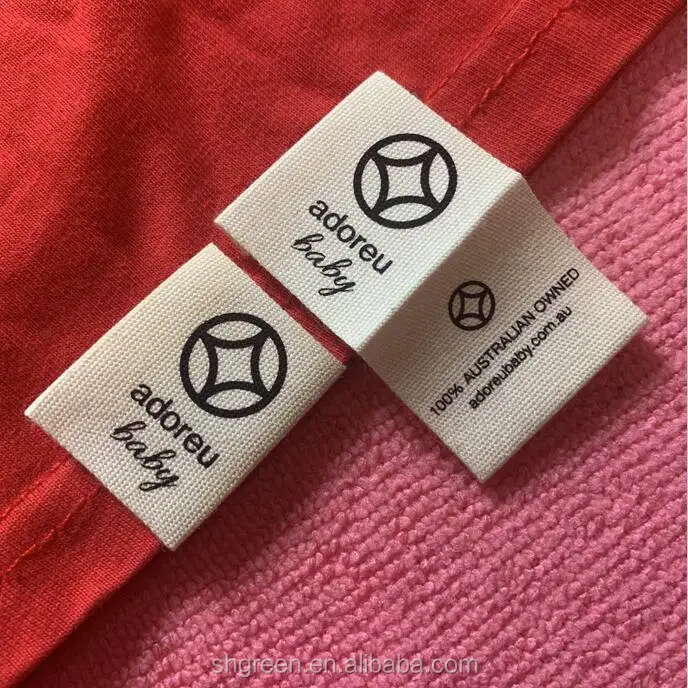 Book Cover Fold Natural Color Cotton Hem Label,Private Logo Bottom Hem ...