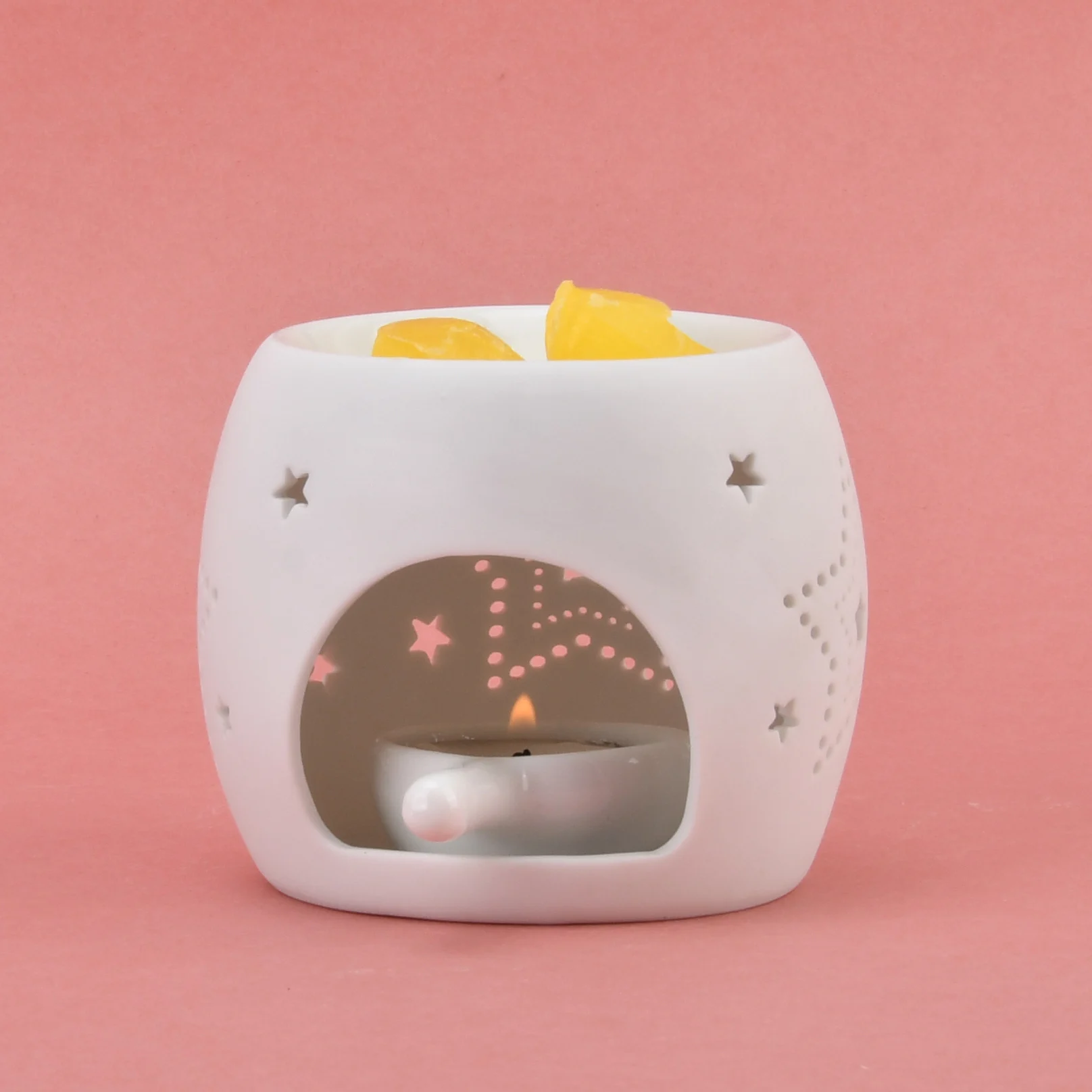 Ceramic Tealight Candle Holder Essential Oil Burner Porcelain Wax