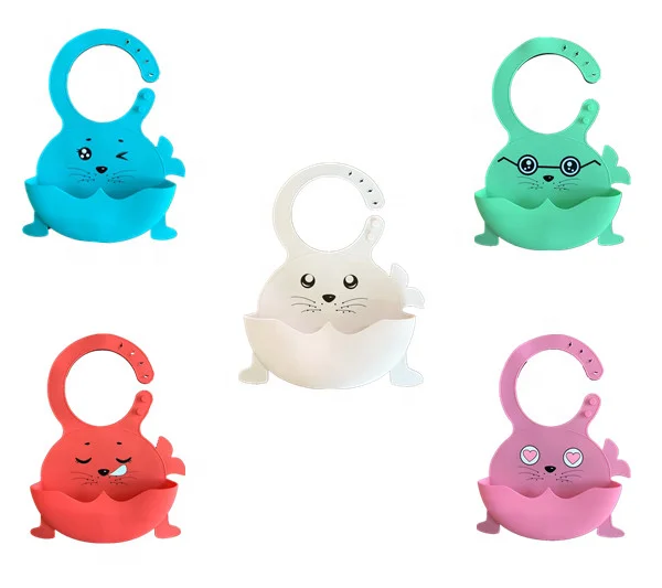 
Detachable Snap Button Adjustment Baby Feeding Apron Waterproof Baby Bib Child Silicone Bib 