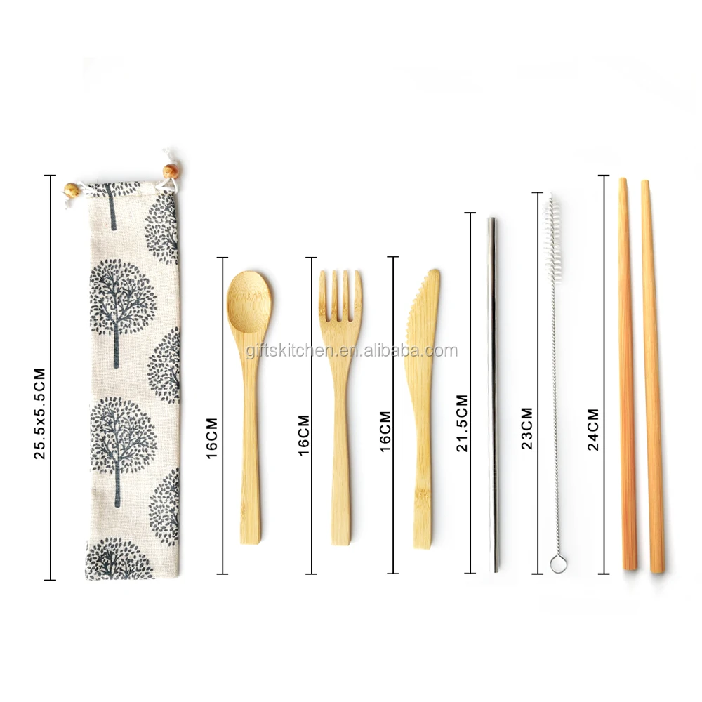 Wholesale Factory Eco Reusable Bamboo Wood Travel Utensils Cutlery Set Buy Bamboo Cutlery Set