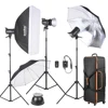 photo studio equipment Professional 300W Godox SK300II 3 flashlight Studio Flash Kit video head studio lighting kit