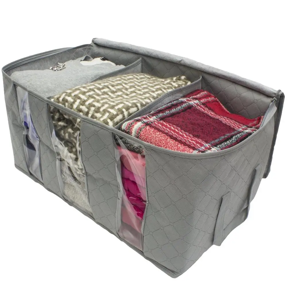 Home Organizes Foldable Clothing Organizer Bag Blanket Closet Storage