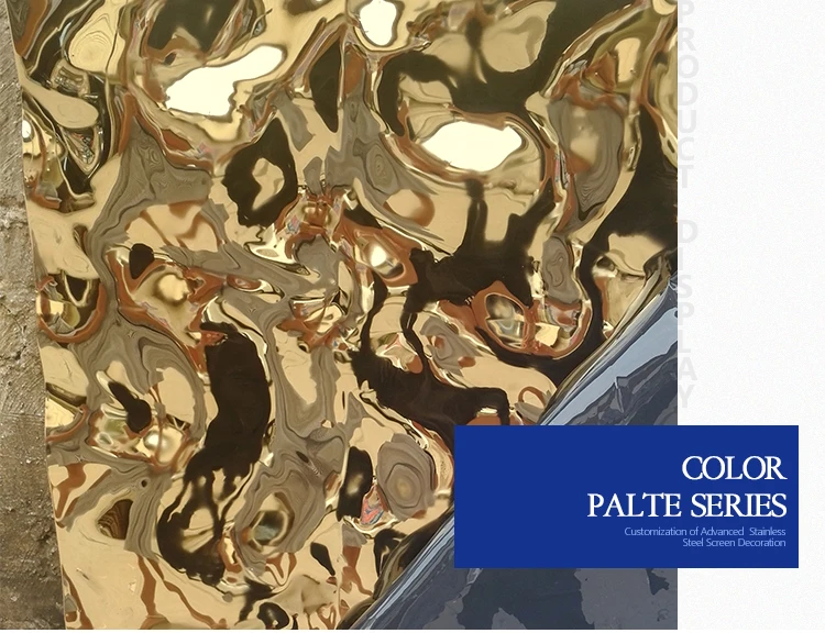 Decorative Gold Pattern Decorative Polished Stainless Steel Sheets Suppliers 3D Stainless Steel Metal Sheet Decor