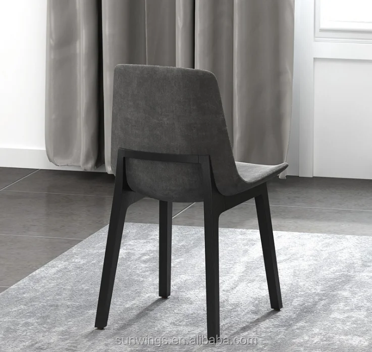 Hotel Dining Room Chair Velvet Upholstered Ash Wood Gray Fabric Dining Chair Modern Buy Dining