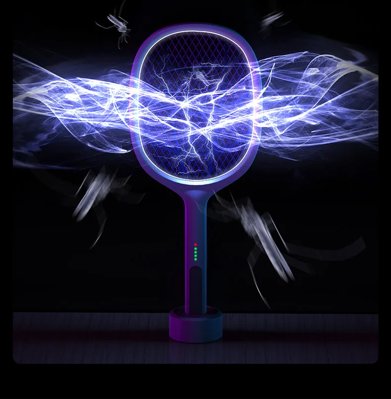 Three-in-One Household Electric Mosquito Killer Lamp Silent Swatter with Effective Physical Repellent Rechargeable