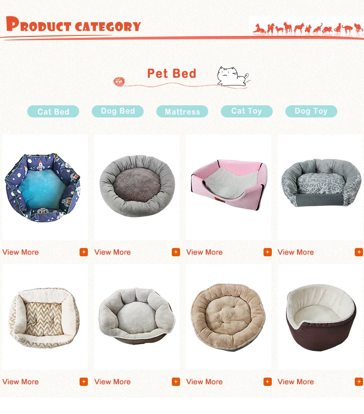 Pet cushion bed fluffy pet bed large pet dog bed