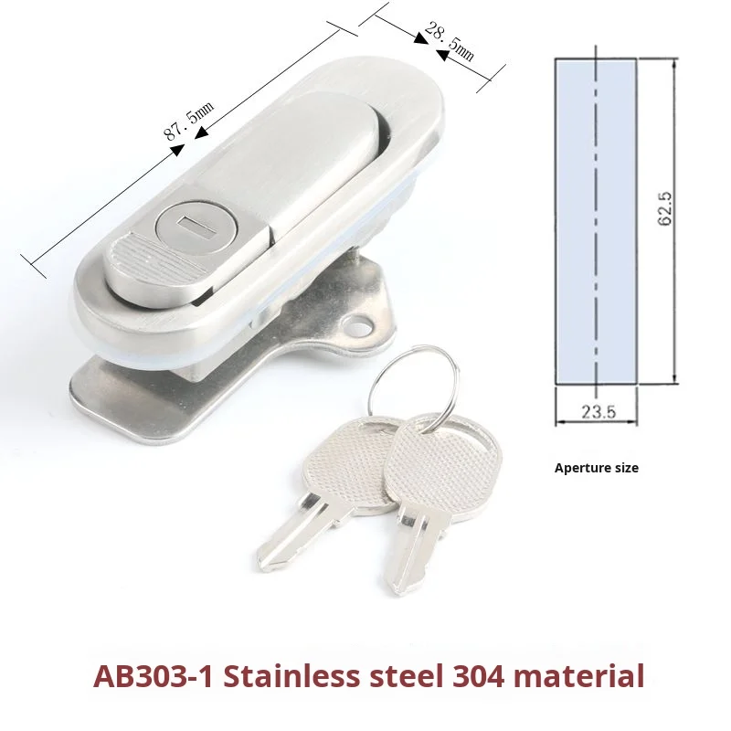 AB303 Stainless Steel Cabinet Lock Mechanical Box Door Lock Equipment Electric Distribution Box Lock Aluminum Profiles manufacture