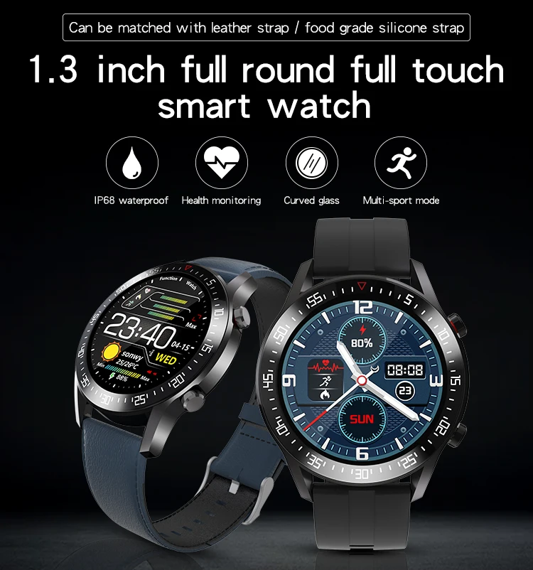 IP68 Waterproof Smartwatch C2 Full Touch Screen Health Monitoring Sport Fitness Watch Bracelet