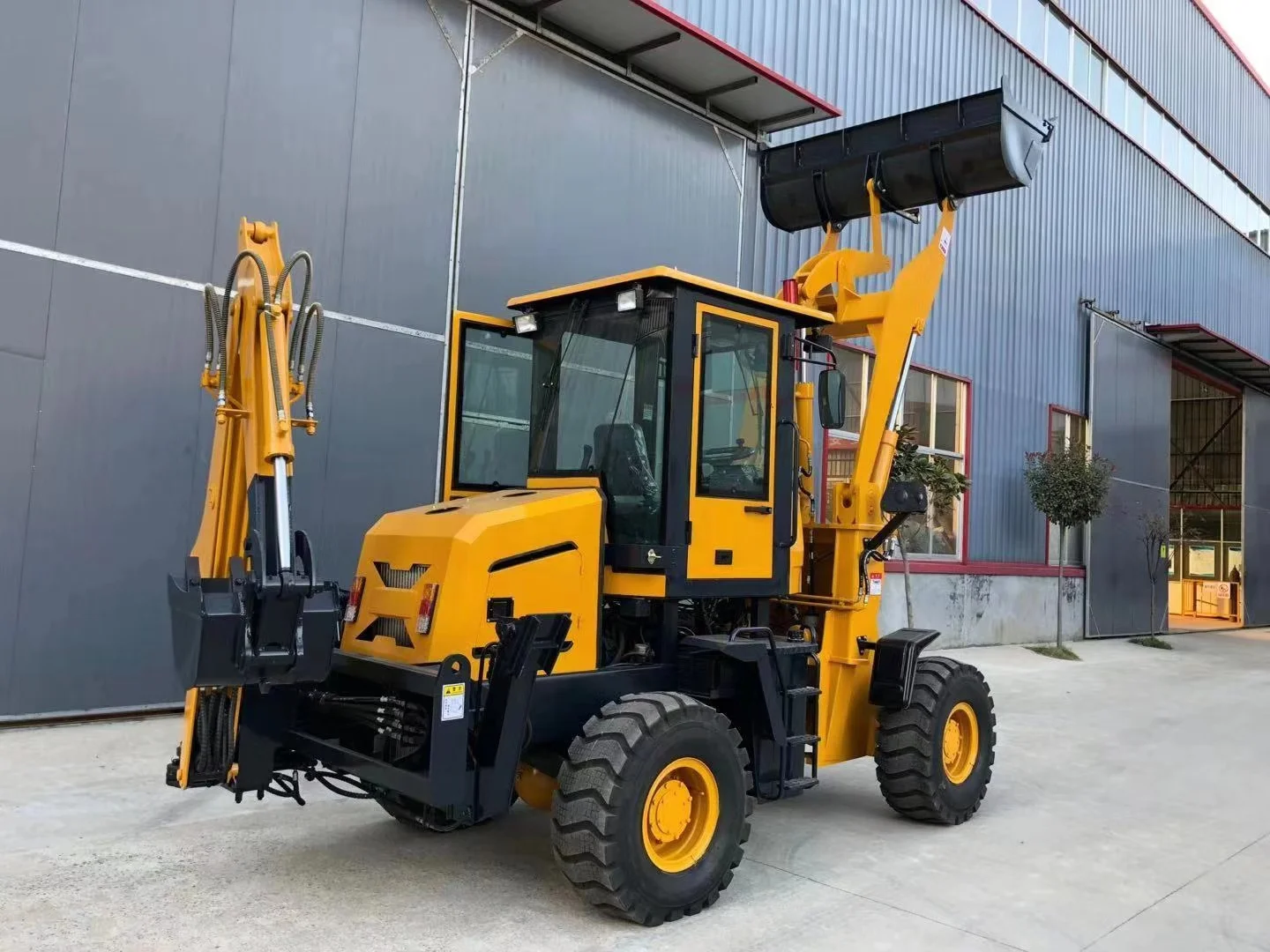 Haohong brand HHWZ-920 mini tractor wheel backhoe loader excavator