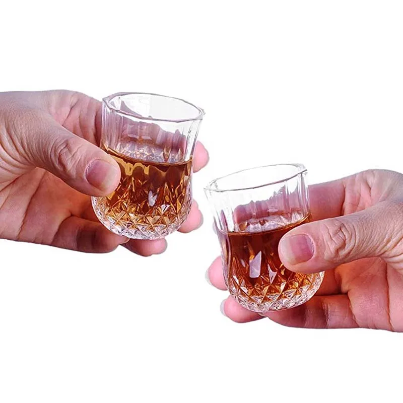 Lead Free Modern Drinking Whiskey Crystal Drinking Glassware Embossed Whiskey Glass Cup For Home 6232