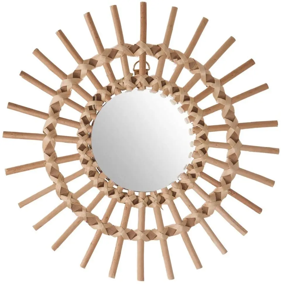 Factory Provide Popular Shabby Chic Round Sun Mirror Wicker Decoration Wall Mirrors Rattan Frame Buy Decoration Wall Mirrors Mirrors Rattan Frame Round Sun Mirror Wicker Frame Product On Alibaba Com