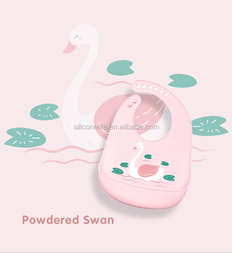 Baby Bibs Waterproof Silicone Feeding Baby Saliva Towel Newborn Cartoon Aprons L 